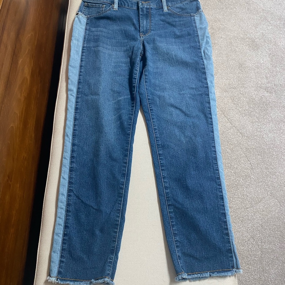 Chico's Two-Tone Blue Straight Leg Jeans